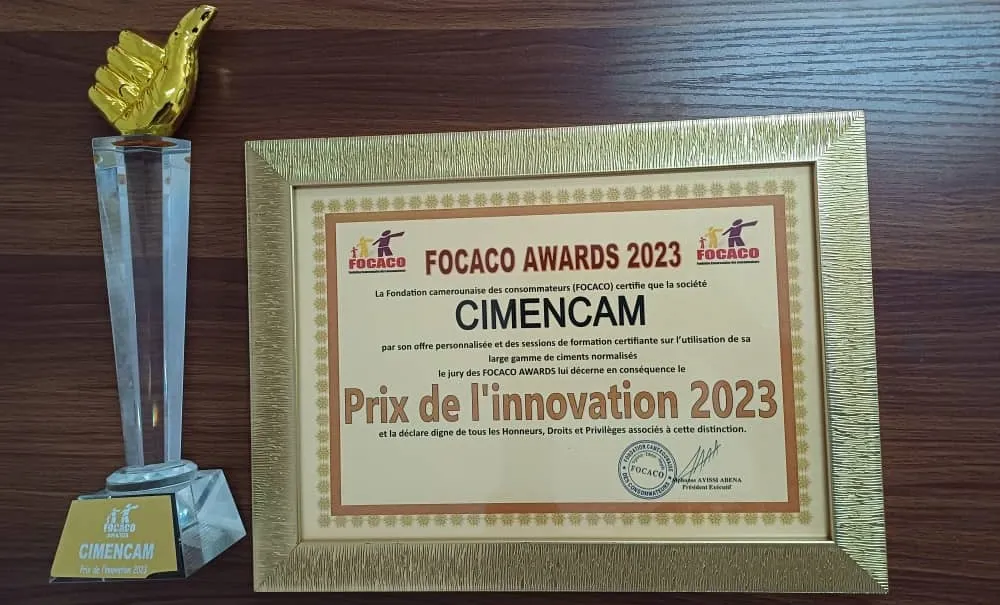 CIMENCAM reçoit le prix FOCACO de l'innovation 2023